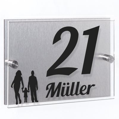 Wandkings House Number Plaque – Blenda Font, Family 4 Design