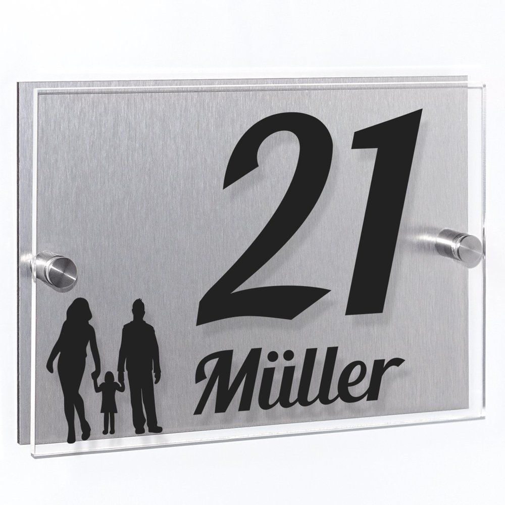 Wandkings House Number Plaque – Blenda Font, Family 4 Design