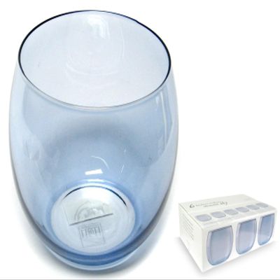 H&H Bubbly Sky Glasses, Sky Blue, 460 ml, Set of 6
