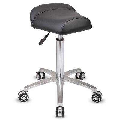 Staboos Rolling Stool up to 160 kg, Ergonomic Saddle Seat, 55–75 cm