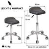 Staboos Rolling Stool up to 160 kg, Ergonomic Saddle Seat, 55–75 cm view 4