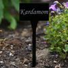 Black Rectangular Acrylic Plant Labels – Custom Name, Weatherproof | Cardamom view 1