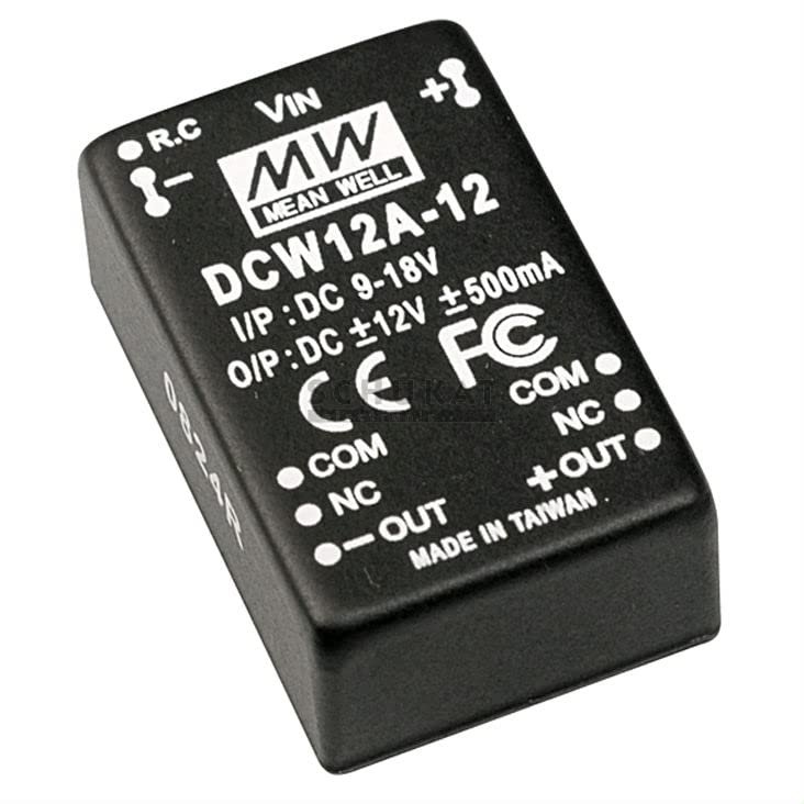 DC/DC Converter Mean Well DCW12B-15 ±15 V/DC 400 mA