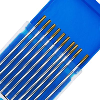 TEN-HIGH TIG Tungsten Electrodes WL-15, 2.4 x 175 mm, 10-Pack, Gold