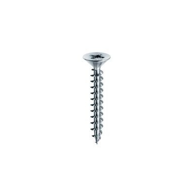 Panelvit Screws, Turned Head, 2.5 x 18, White Zinc-Plated (5%) [Mustad]