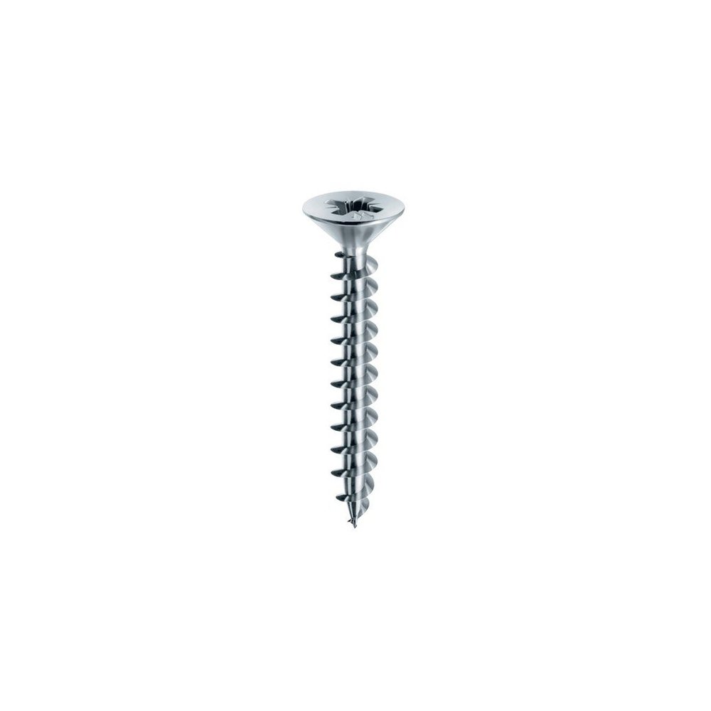 Panelvit Screws, Turned Head, 2.5 x 18, White Zinc-Plated (5%) [Mustad]