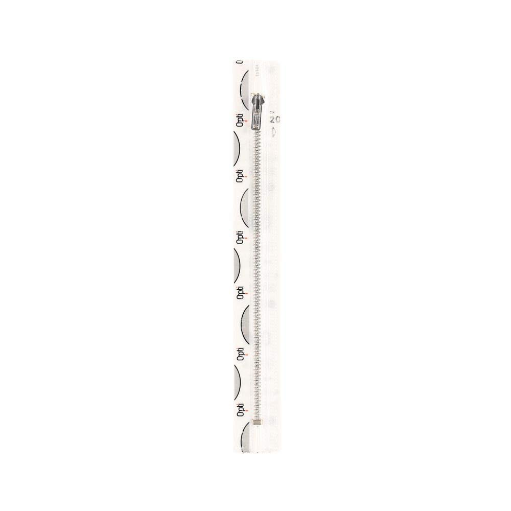 Opti M40-14-00009 Zipper, White 00009, 14 cm