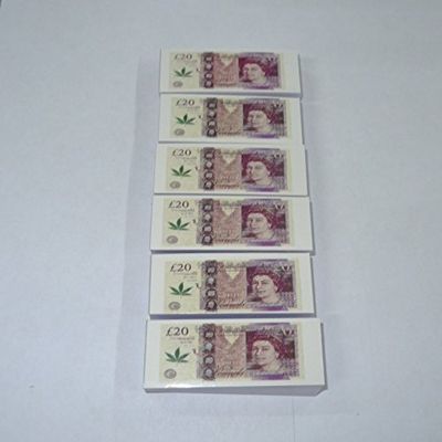 New 20-Pound Note Design Rolling Papers, 6 Booklets