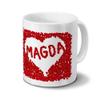 Magda Name Mug – Rose Heart Design view 1