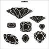 UMR-Design W-204 Diamonds Wall/Textile Stencil, A5 view 1