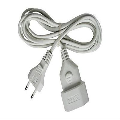 3-Pack Brennenstuhl Plastic Extension Cables, White, Euro Plug, 5 m
