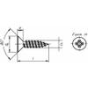 Reidl Countersunk Sheet Metal Screws 2.2 x 13 mm DIN 7982 Steel, Clear Zinc-Plated, 500 pcs. view 4