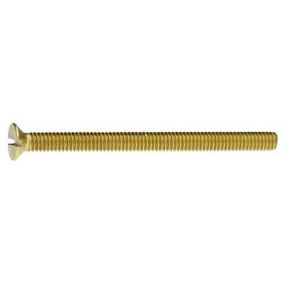 Reidl Slotted Countersunk Machine Screws 5 x 18 mm DIN 963 Plain Brass, 50 pcs.