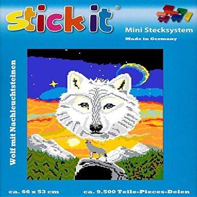 stickit Mini Peg System Wolf with Glow-in-the-Dark Pieces, Approx. 9,500 Pieces, No. 41260
