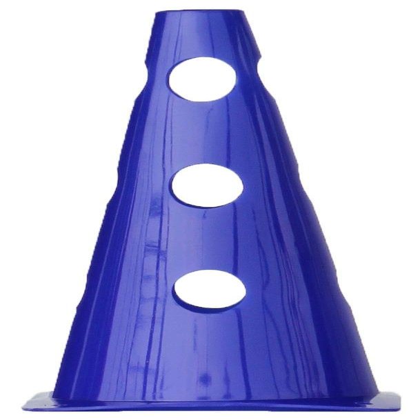 Boje Sport Multi-Purpose Training Cone with Holes, Premium, 23 cm, Blue