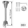 BASIT Curtain Rod, Stainless Steel Look, 20 mm, Single-Track, Ceiling-Mounted, 480 cm, D51R view 2