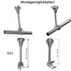 BASIT Curtain Rod, Stainless Steel Look, 20 mm, Single-Track, Ceiling-Mounted, 480 cm, D51R view 3