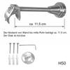 BASIT Curtain Rod, Stainless Steel Look, 20 mm, Single-Track, Wall-Mounted, 400 cm, H50R view 2
