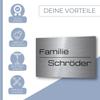 Personalized Stainless Steel Door Sign with Engraving, from 8 x 3.5 cm view 2
