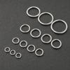Perlin 1000-Piece Open Jump Rings, Silver-Tone, 5/8/10/12 mm x 0.7 mm view 2