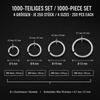Perlin 1000-Piece Open Jump Rings, Silver-Tone, 5/8/10/12 mm x 0.7 mm view 3