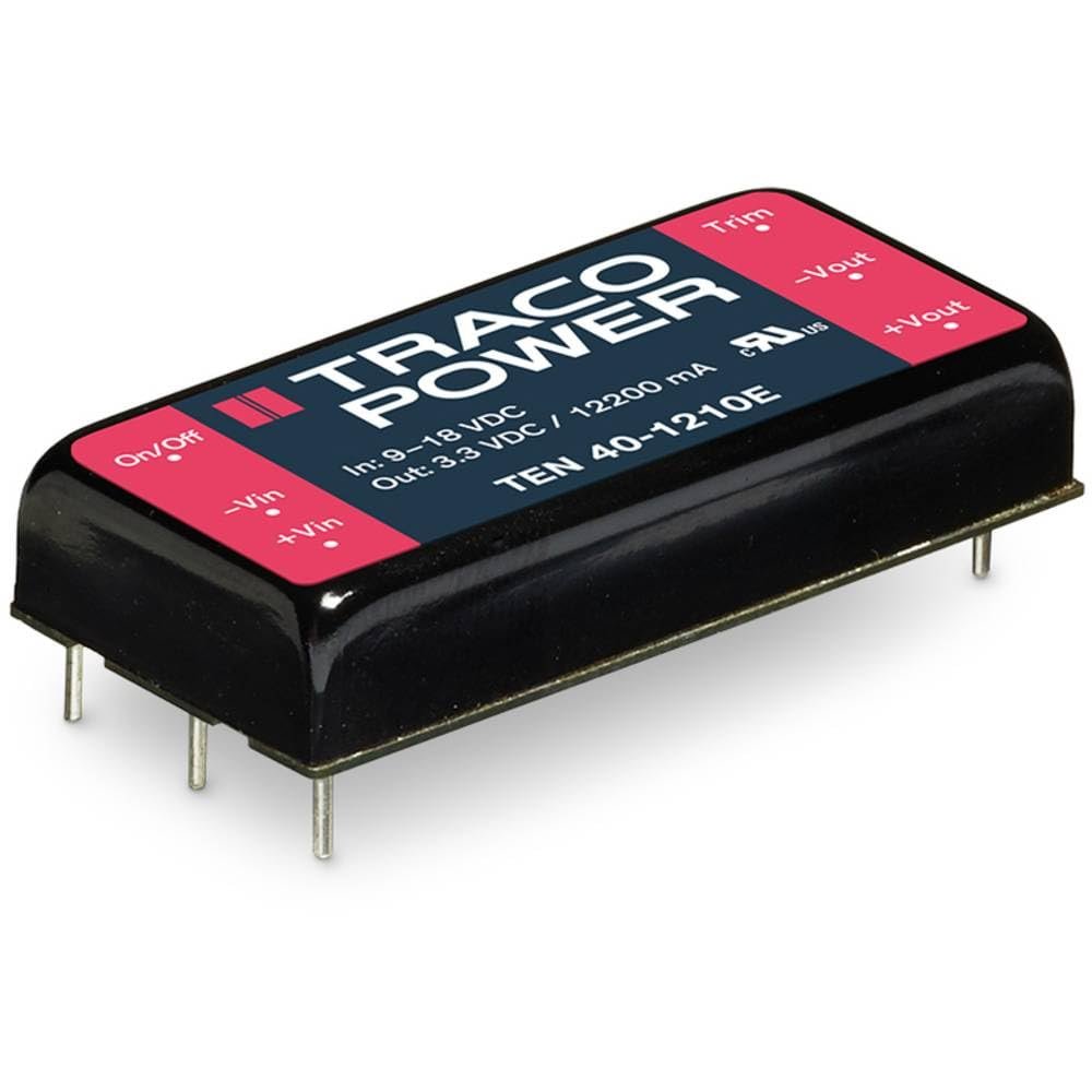 Best Price Square TracoPower TEN 40-2411E DC/DC Converter, PCB-Mount, 8 A, 40 W, 1 Output