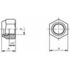Reidl Low-Profile Hex Locknuts M27 DIN 985 Class 8 Clear Zinc-Plated, 25 pcs view 4