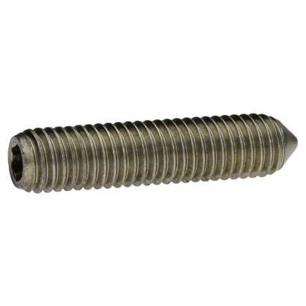 Reidl Socket Set Screws with Hex Socket and Pointed Tip, 12 x 50 mm, DIN 914, A1 / 1.4305, Plain, 10 pcs