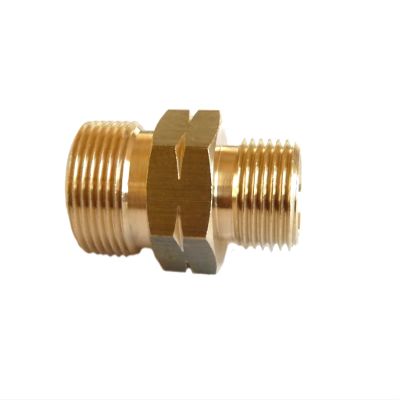 1/4" LH x 3/8" LH Brass Propane Hose Connector