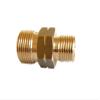 1/4" LH x 3/8" LH Brass Propane Hose Connector view 1