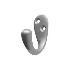 Victorian Single Robe Hooks, Satin Chrome, 2-Pack
