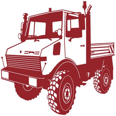 Samunshi Off-Road Truck Wall Decal, 90 x 75 cm, Dark Red
