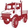 Samunshi Off-Road Truck Wall Decal, 90 x 75 cm, Dark Red view 1