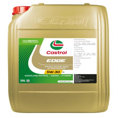 Castrol EDGE 5W-30 LL Longlife Motor Oil, 20L