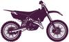 Samunshi Motocross Motorcycle Wall Decal, 130 x 79 cm, Aubergine view 1