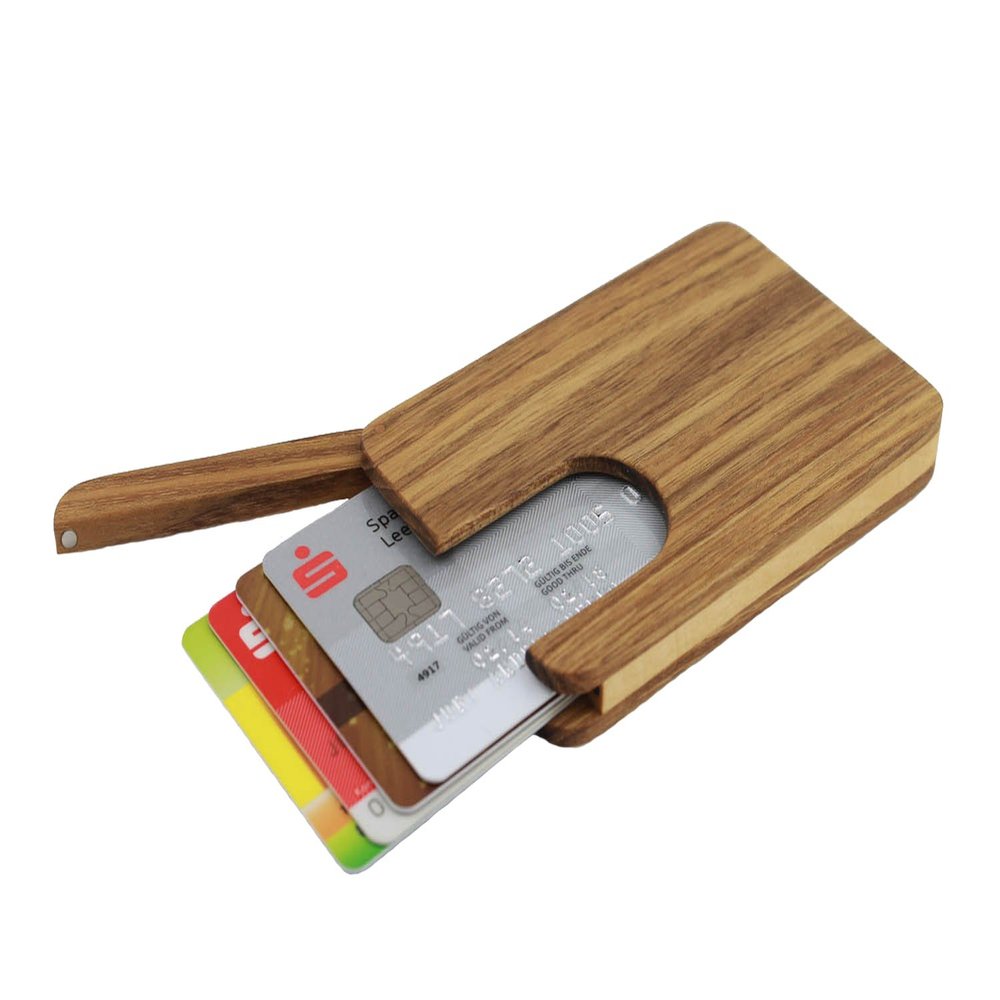 WoodBi Acacia Wood Credit and Business Card Holder