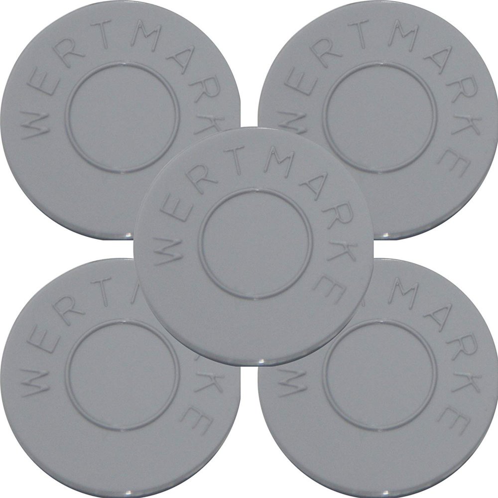 300 Gray Value Tokens, 30 mm, Double-Sided "Wertmarke" Inscription