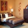Wandtattooladen Wall Decal – Perennial with Butterflies, 39 x 140 cm, Dark Red view 1