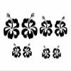 Wandtattooladen Hibiscus Flower Wall Decal Set 1, 20–40 cm, Light Blue view 2