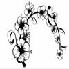 Wandtattooladen Wall Decal - Hawaii Flower 1 - Hibiscus, 150 x 117 cm, Gold view 2