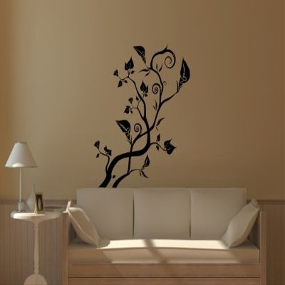 Wandtattooladen Wall Decal - Enchanted Blossoms, 42 x 45 cm, Gray