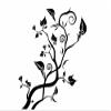 Wandtattooladen Wall Decal - Enchanted Blossoms, 42 x 45 cm, Gray view 2