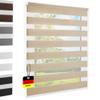 Double Roller Blind, No-Drill Clip-Fix, Sand, 70 x 140 cm [Fabric Width 66 cm] view 1