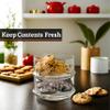 Premier Housewares Stackable Glass Storage Jars, Clear, 3-Piece Set view 2