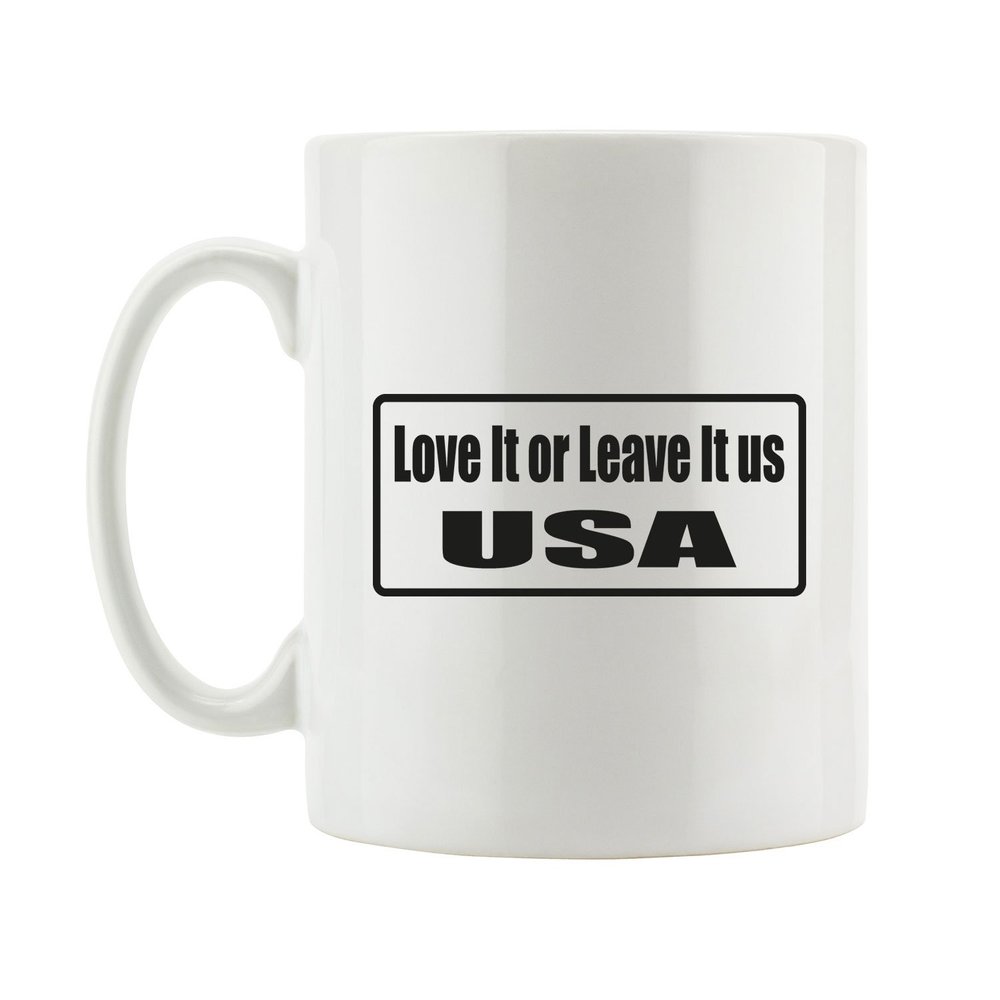 Pixxprint J.Roxx Love it or Leave us USA Fun Mug, Approx. 300 ml