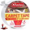 XFasten Double-Sided Removable Carpet Tape, 2 in x 20 yd (50.8 mm x 18.28 m), Single Roll view 1