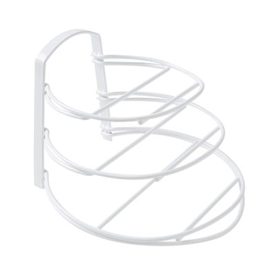 Compactor PERTH Pot Rack - Size M, White Metal Wire, 31 x 29 x 22.5 cm