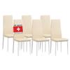 ALBATROS Milano Dining Chairs, Set of 6, Beige view 1