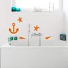 WANDKINGS Maritime Wall Tattoo A4 Set, 21 x 30 cm, Orange view 2