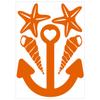 WANDKINGS Maritime Wall Tattoo A4 Set, 21 x 30 cm, Orange view 3